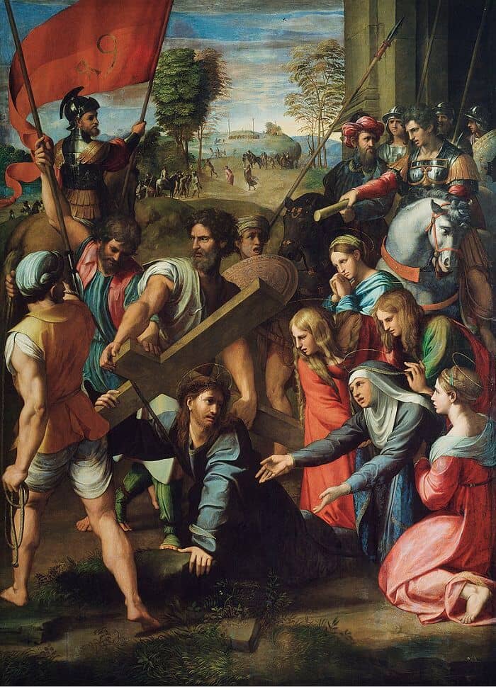 Christ Falling on the Way to Calvary - by Raphael