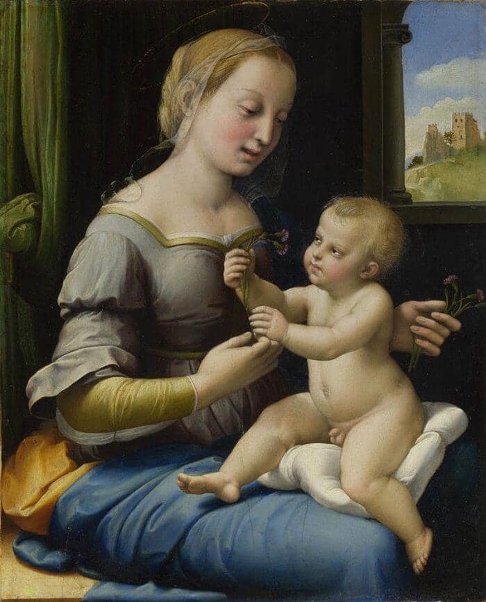 Madonna of the Pinks - by Raphael