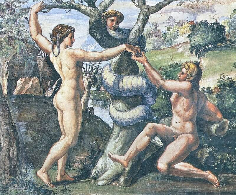 Story of Adam and Eve: Original Sin - by Raphael