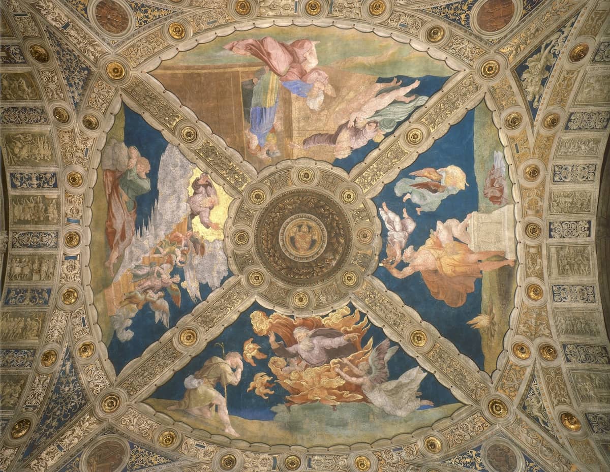 The Ceiling of the Room of the Heliodorus - by Raphael