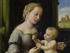 Madonna of the pinks by Raphael